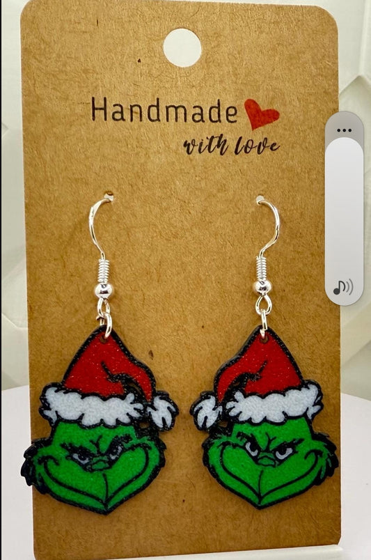Holiday Grinch Earrings