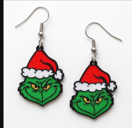 Holiday Grinch Earrings