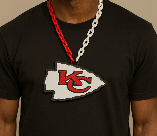 3D Printed Oversized KC Sports Chain Necklace- Game Day Accessory for football fans