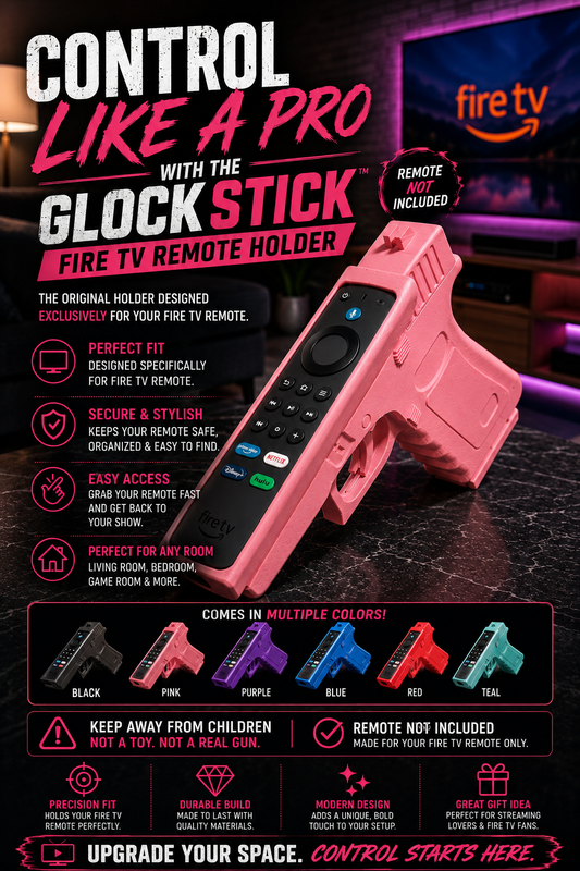 GlockStick Fire TV Remote Holder Remote Not Included