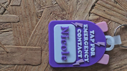 Kids Emergency Contact NFC Backpack keychain Tag