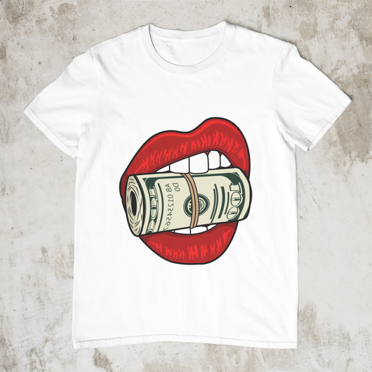 Lip Biting money Roll T-shirt